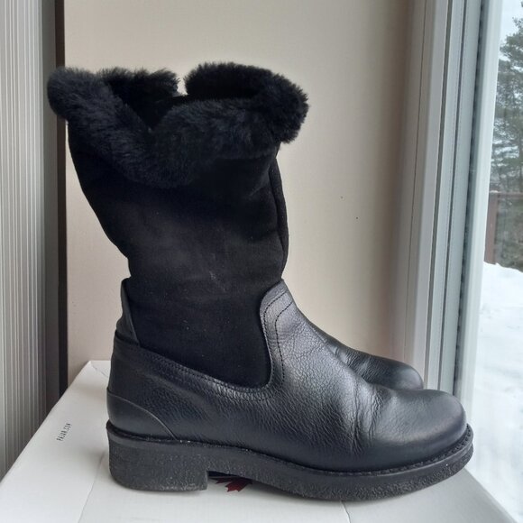 Pajar Shoes - Pajar Karen Black Shearling Lined Boots Sz 38 US 7 - 7.5 - RUN LARGE - FITS SZ 8